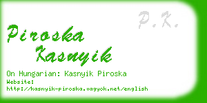 piroska kasnyik business card